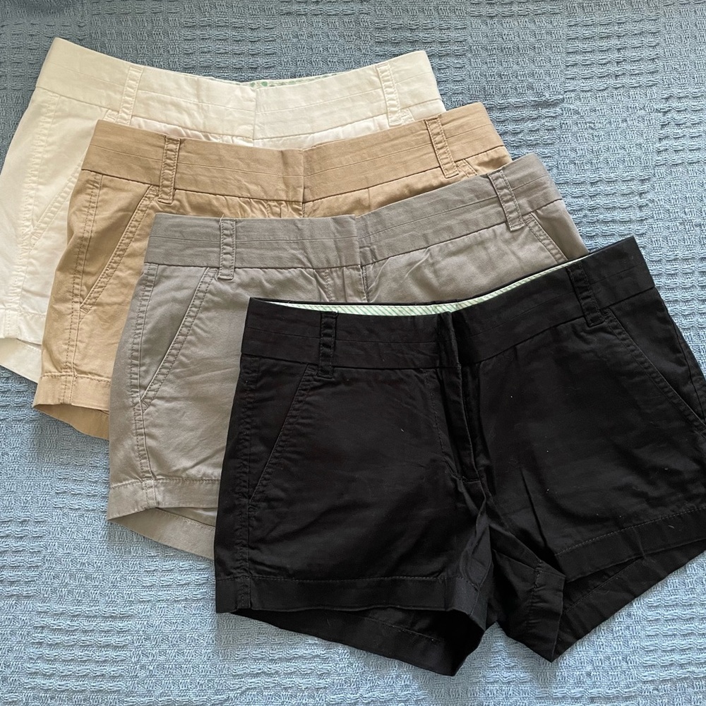 JCrew Chino 3” shorts (set of 4 colors)